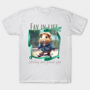 Skateboarding and Guinea Pigs T-Shirt